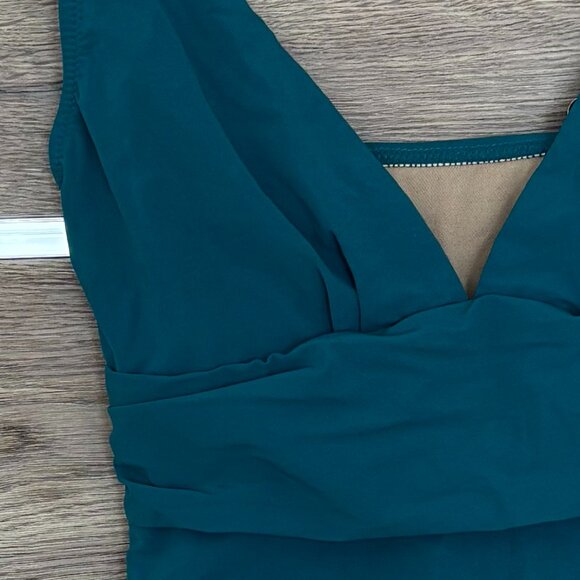 Lisa Curran Teal Blue One Piece Swimsuit - NWT - Picture 2 of 11